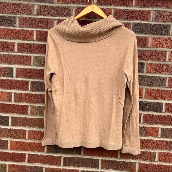 Jones New York Collection Tan Beige Cowl Neck Sweater - Picture 6 of 6